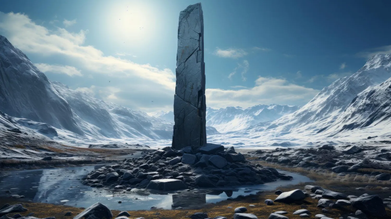 Un monolithe de glace dans la vraie vie