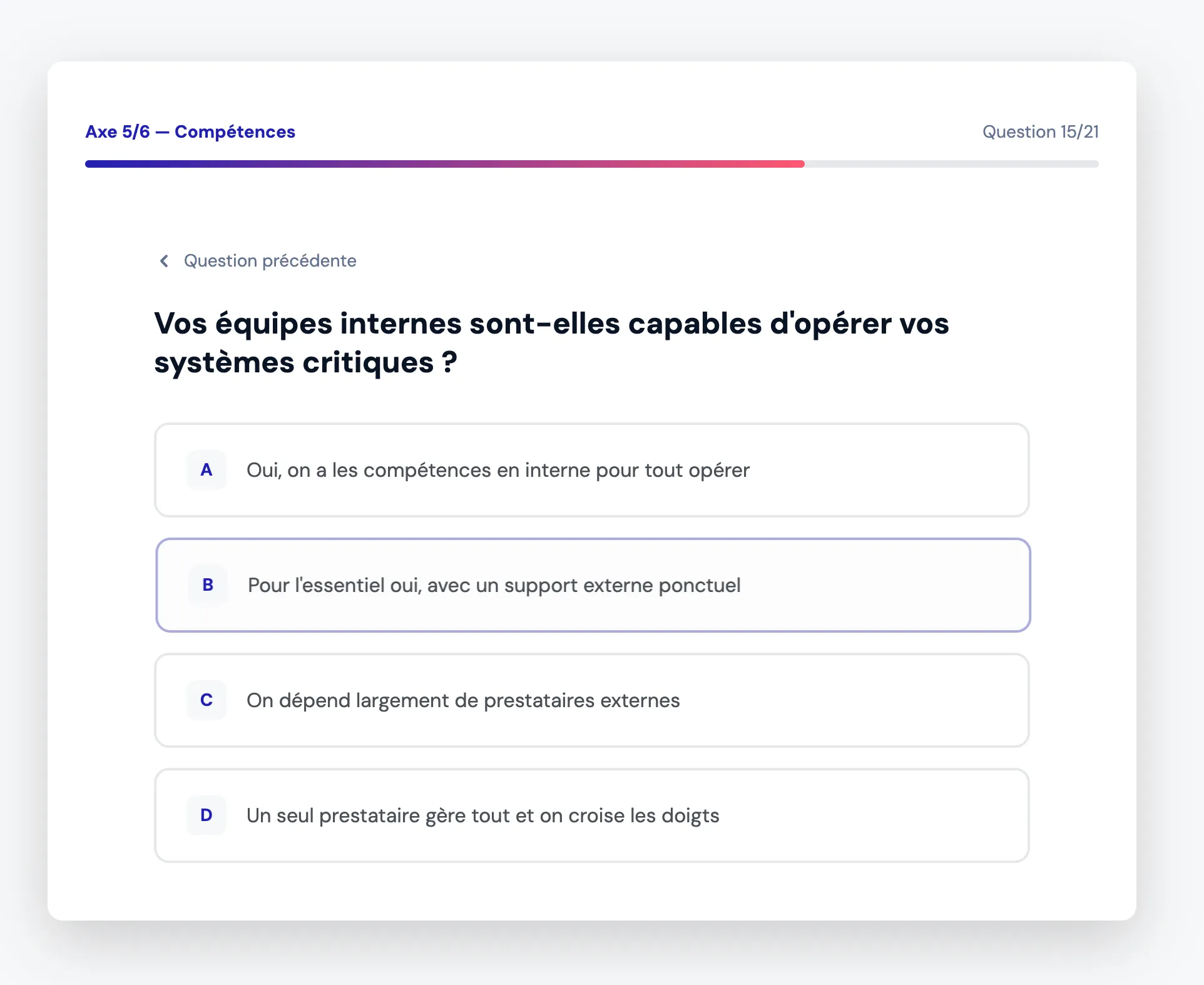 Axe Compétences : vos équipes internes peuvent-elles opérer sans le prestataire ?
