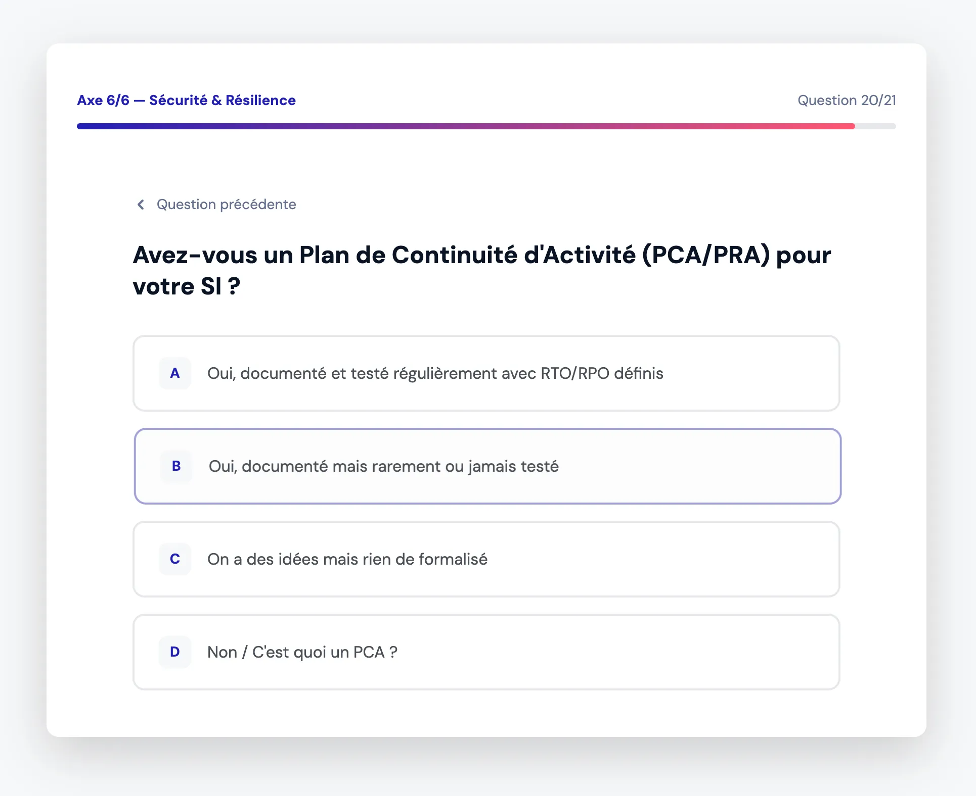 Axe Sécurité : avez-vous un PCA/PRA pour votre SI ?